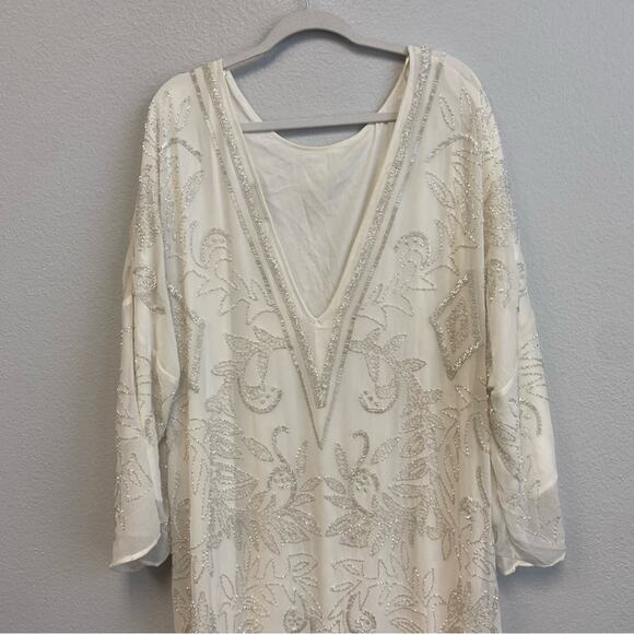 New Zara Beaded Embroidered Maxi Dress Limited edition Blogger Fave Size M-L - Picture 9 of 15